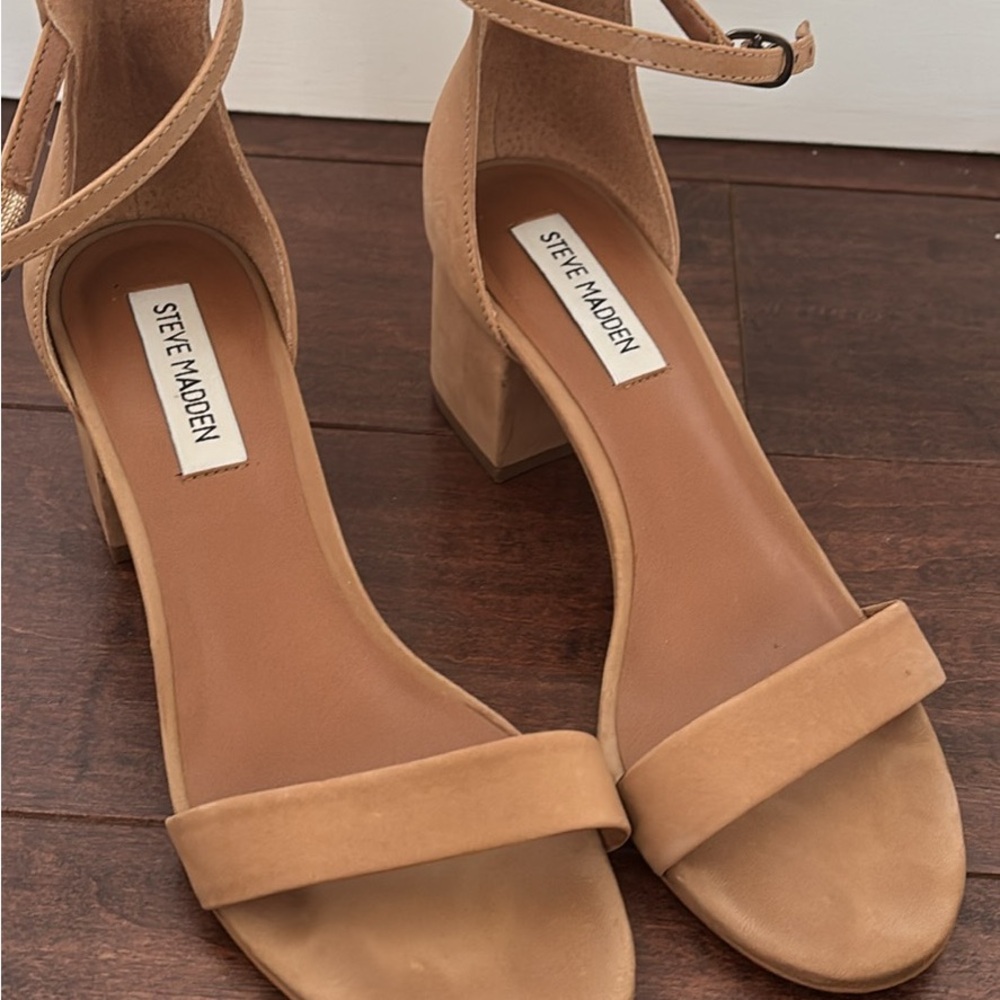 Steve Madden Tan Block Heel Sandals